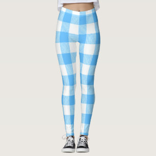 Slow-Living Sommer Himmel Kariert Leggings