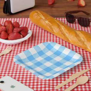 Slow-Living Sommer Karo Pappteller