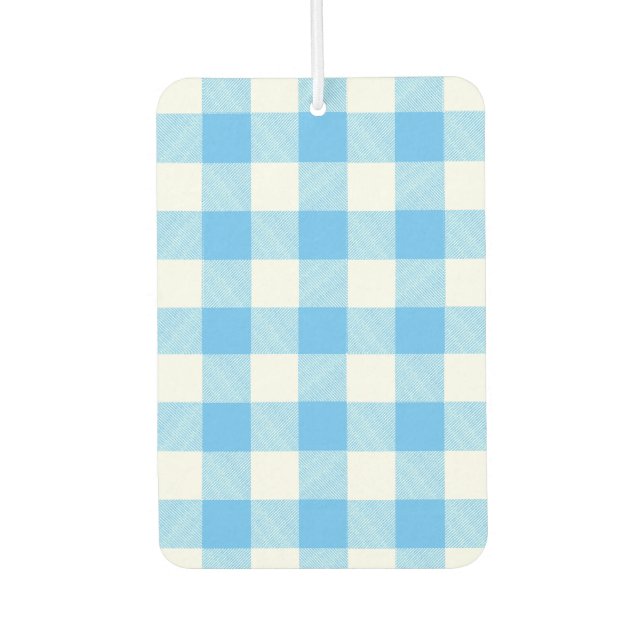 Slow-Living Summer Sky Check Autolufterfrischer (Vorderseite)