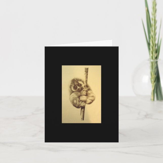 Slow Loris Birthday Card Karte (Vorderseite)