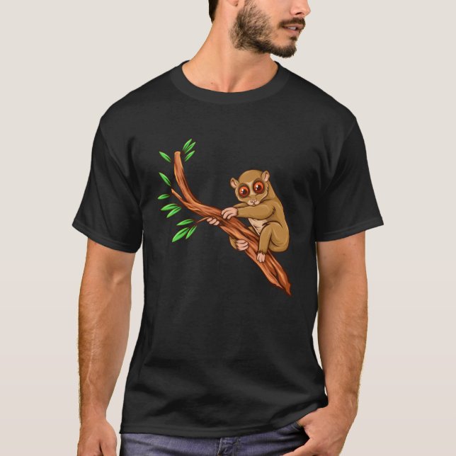 Slow Loris Shirt Funny Loris Niedliches Lazy (Vorderseite)
