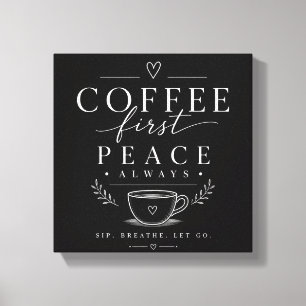 Slow Mornings Club Cozy Ästhetik Kaffee Design Leinwanddruck