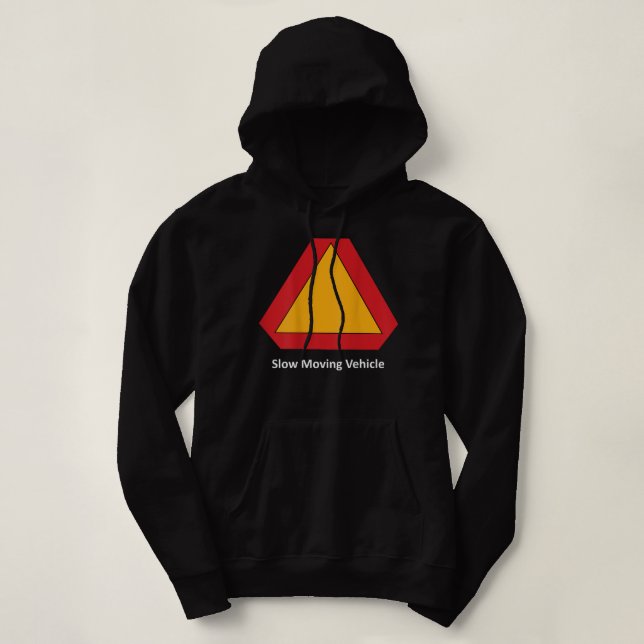 Slow Moving Vehicle On The Back  Hoodie (Design vorne)