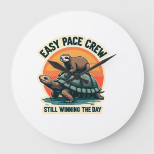 Slow Pace Squad Vintage-Tier Runner-Shirt 2 Große Wanduhr