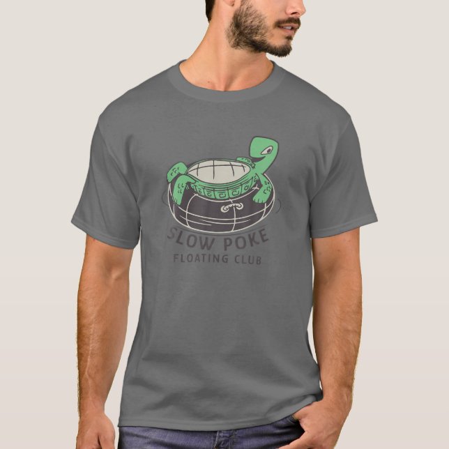 Slow Poke Floating Club - Turtle Float Tube Graphi T-Shirt (Vorderseite)