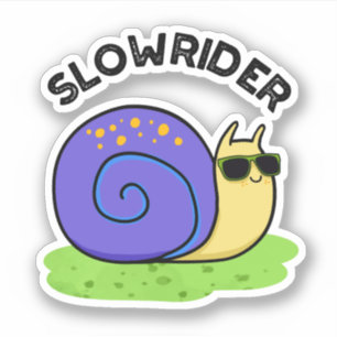 Slow Rider Funny Low Rider Snail Pub Aufkleber