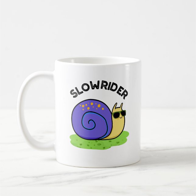 Slow Rider Funny Low Rider Snail Pub Kaffeetasse (Links)