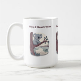 **"Slow & Steady Wins – Motivational Cute Koala "* Kaffeetasse