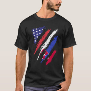 Slowakei American Grown Flag USA Patriot Heritage T-Shirt