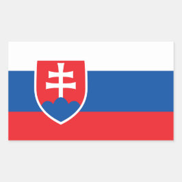 Slowakei-Aufkleber für Flaggen* Rechteckiger Aufkleber