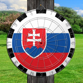 Slowakei Dartboard & Slovakia Flagge / Spielbrett Dartscheibe