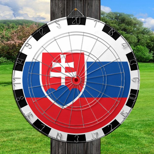 Slowakei Dartboard & Slovakia Flagge / Spielbrett Dartscheibe (Von Creator hochgeladen)