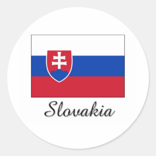 Slowakei-Flag Runder Aufkleber