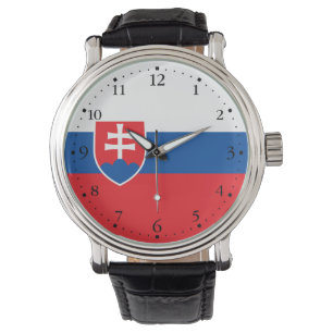 Slowakei-Flagge Armbanduhr