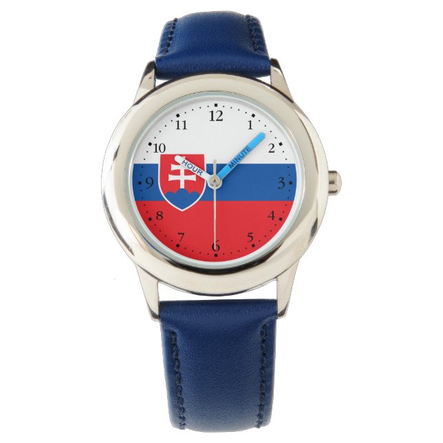 Slowakei-Flagge Armbanduhr (Vorderseite)