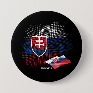 Slowakei-Flagge Button