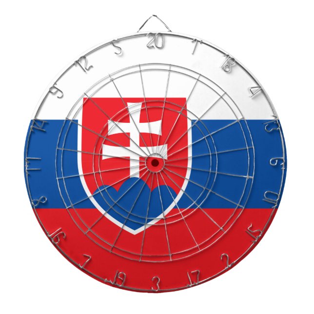 Slowakei-Flagge Dartscheibe (vorne)