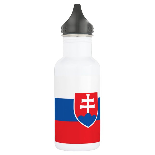 Slowakei-Flagge Edelstahlflasche (Links)