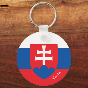 Slowakei Flagge, Emblem & Slowakei Urlaub / Sport Schlüsselanhänger