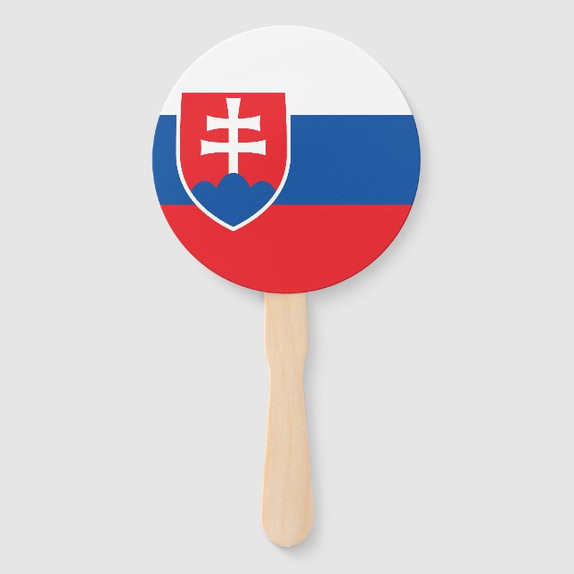 Slowakei-Flagge Fächer (Vorderseite)
