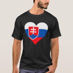 Slowakei-Flagge Herz Slowakei-Geschenke Liebe Slow T-Shirt