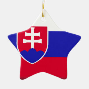 Slowakei-Flagge Keramik Ornament