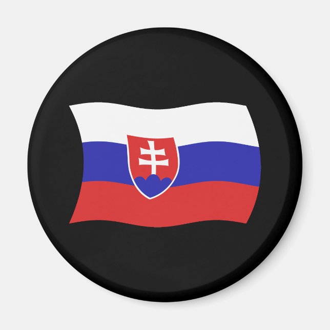 Slowakei Flagge Magnet (Vorne)