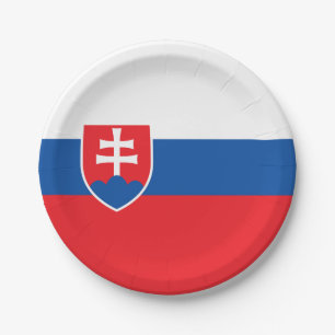 Slowakei-Flagge Pappteller