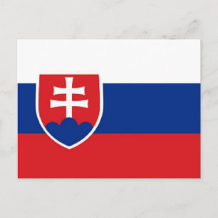 Slowakei-Flagge Postkarte