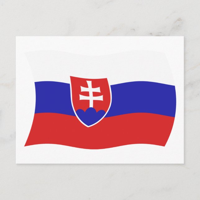 Slowakei Flagge Postkarte (Vorderseite)
