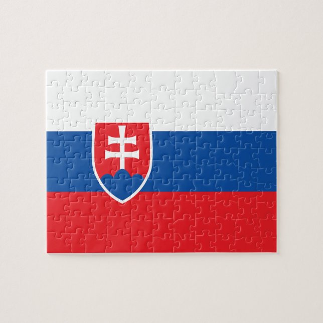 Slowakei-Flagge Puzzle (Horizontal)