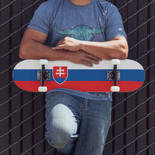 Slowakei-Flagge Skateboard