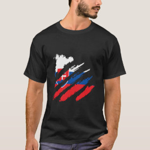 Slowakei-Flagge Slowakischer Stolz Kralle Slowak S T-Shirt