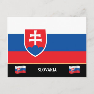 Slowakei-Flagge & Slowakisches Reiseland / Slowake Postkarte