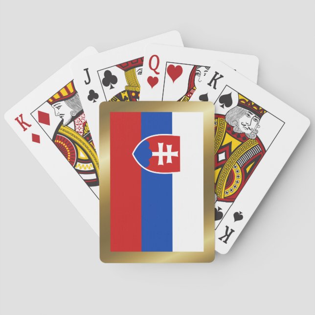 Slowakei-Flagge Spielkarten (Rückseite)
