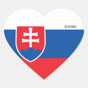 Slowakei Flagge Splendid Patriotic Herz-Aufkleber
