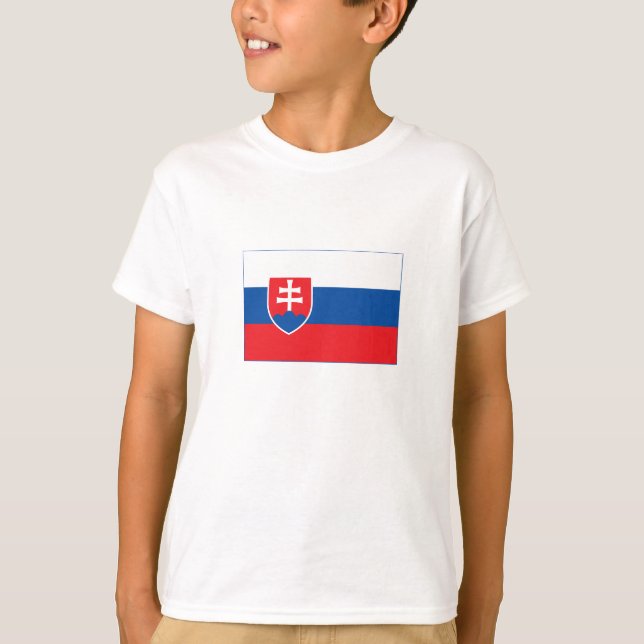Slowakei-Flagge T-Shirt (Vorderseite)