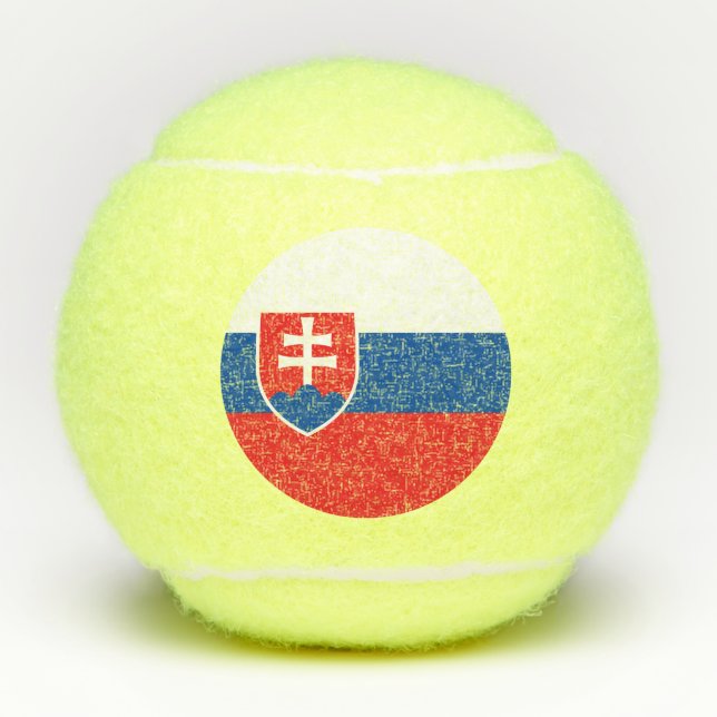 Slowakei-Flagge Tennisbälle (Vorderseite)