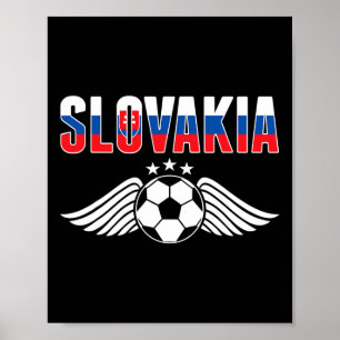 Slowakei Fußballfans Trikot - Slowakische Flagge F Poster