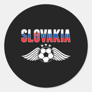 Slowakei Fußballfans Trikot - Slowakische Flagge F Runder Aufkleber