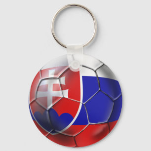Slowakei-Fußballflagge von Slovenska Geschenken Schlüsselanhänger
