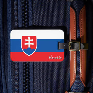 Slowakei Gepäckmarken, patriotische slowakische Fl Gepäckanhänger