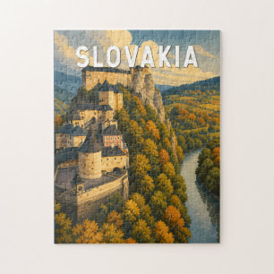 Slowakei Illustration Reise Kunst Vintage Puzzle