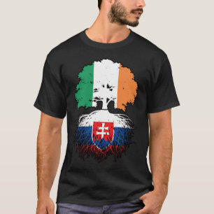 Slowakei - Irish Ireland Tree Roots Flag T-Shirt