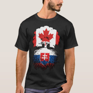 Slowakei - kanadische Baumrinde-Flagge für Kanada T-Shirt