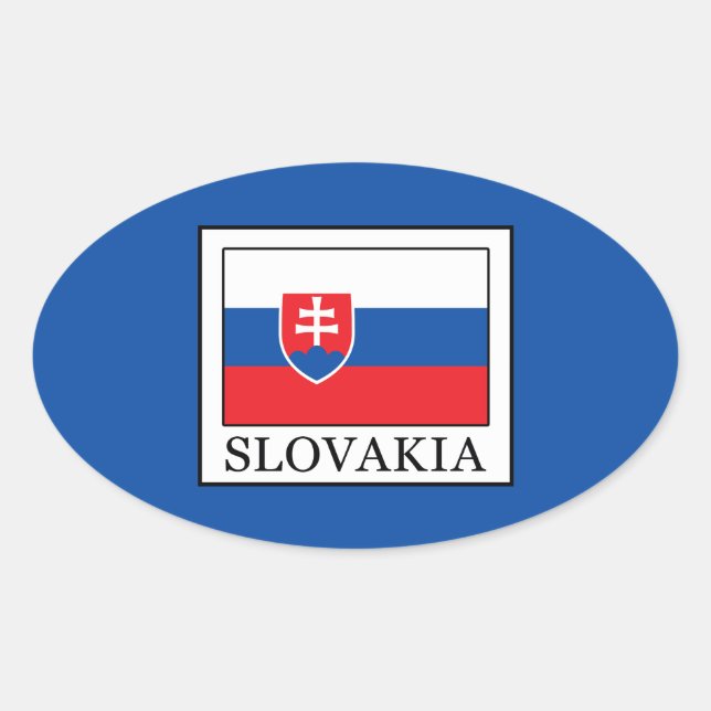 Slowakei Ovaler Aufkleber (Vorderseite)