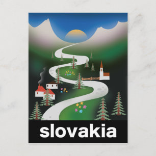 Slowakei-Reiseplakat Postkarte