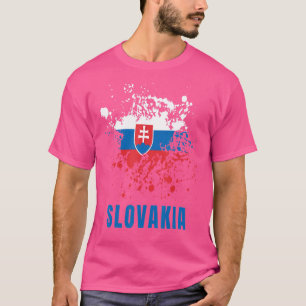 Slowakei Retro Vintage Wasserfarben Sport Slowakis T-Shirt