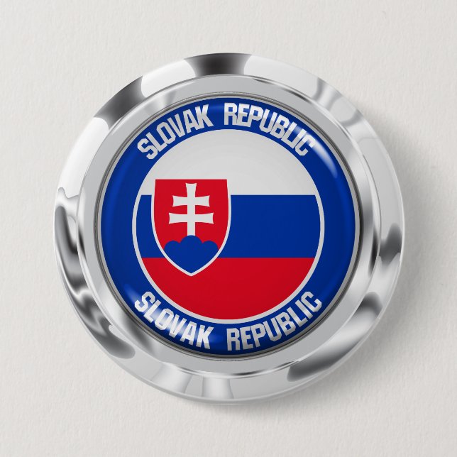 Slowakei-RundEmblem Button (Vorderseite)