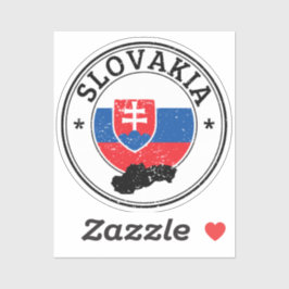 Slowakei Siegel Sticker Rundfahne für Laptop Book.